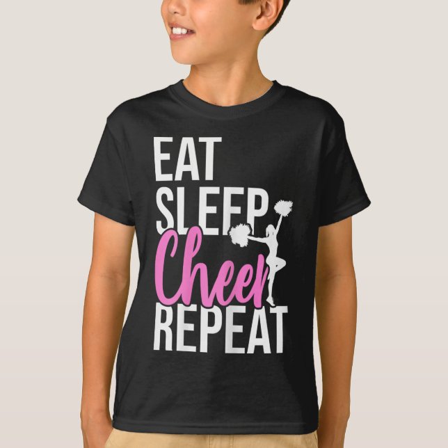 Camiseta Presente engraçado fofo comer dormir alegria repet (Frente)
