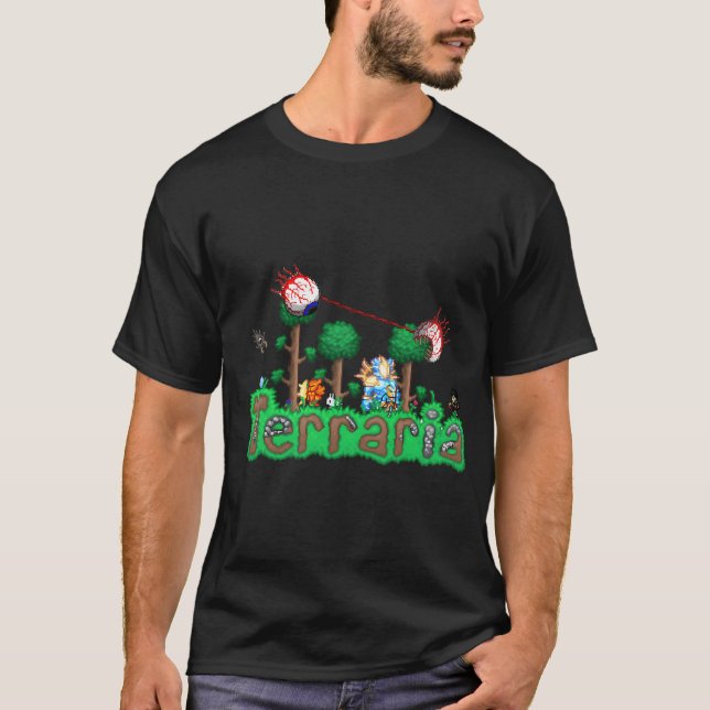 Camiseta Presente Engraçado Jogo Terraria Natal (Frente)