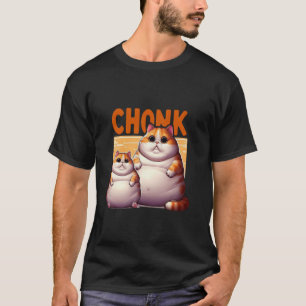 Camiseta Presente engraçado meme de gatos gordos, gato Chon