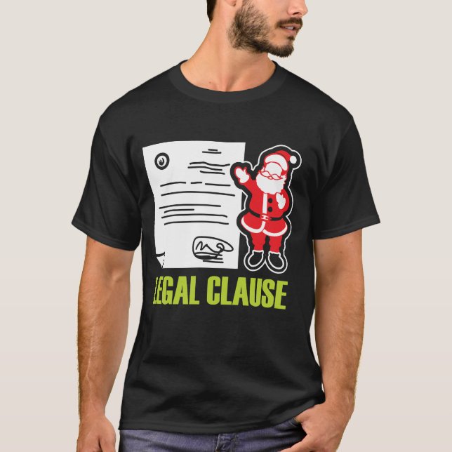 Camiseta Presente engraçado Papai Noel legal do advogado (Frente)