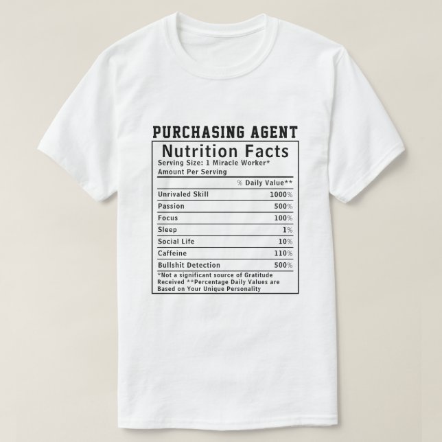 Camiseta Presente engraçado para Agente de Compras com Fato (Frente do Design)