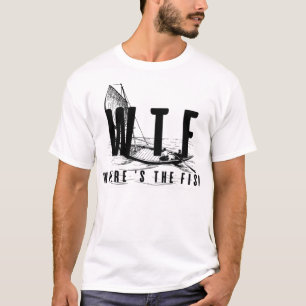 Camiseta presente engraçado para amantes da pesca - wtf ond