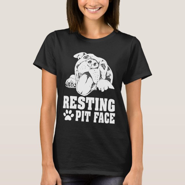Camiseta Presente engraçado para amantes de cães Pitbull Ca (Frente)