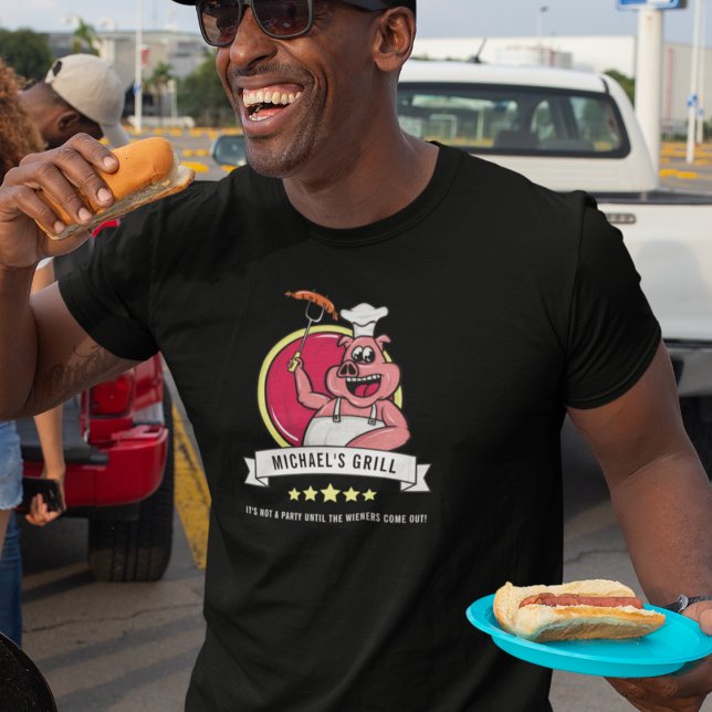 Camiseta Presente engraçado para ele CHURRASCO Grill Name M (Criador carregado)