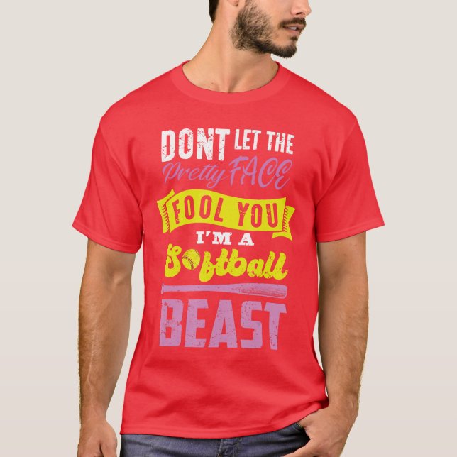 Camiseta Presente engraçado para jogo de softball de catche (Frente)