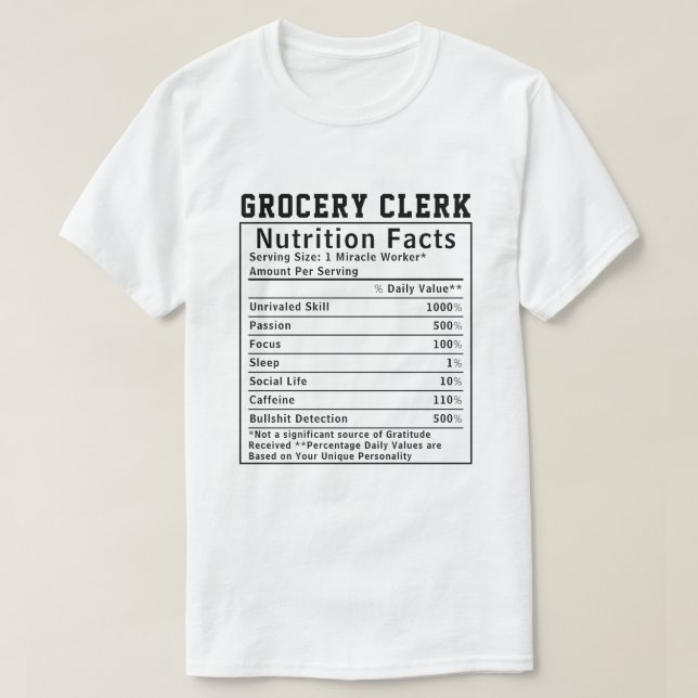 Camiseta Presente engraçado para o funcionário do supermerc (Frente do Design)