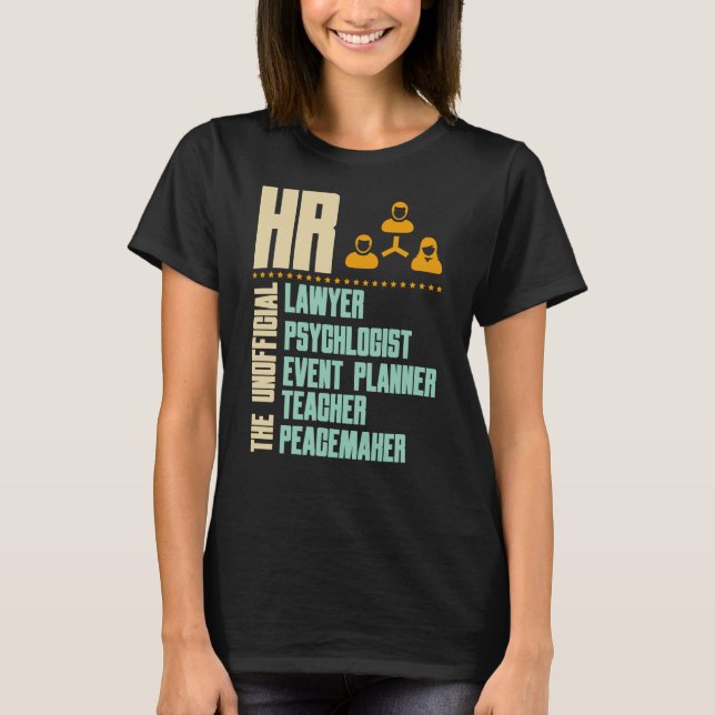 Camiseta Presente Engraçado Para Pessoa HR | Gestor de RH I (Frente)