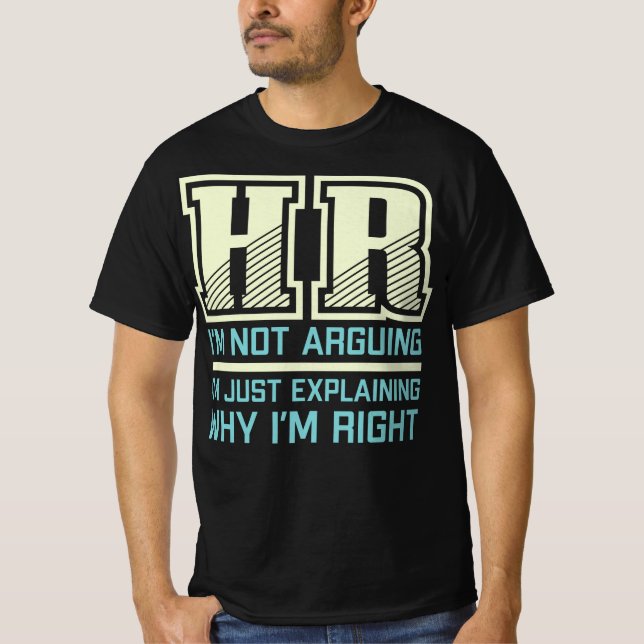 Camiseta Presente Engraçado Para Pessoa HR | Trabalhador em (Frente)