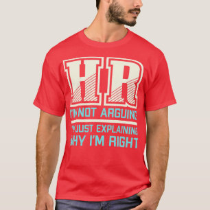 Camiseta Presente Engraçado Para Pessoa HR Trabalhadora De