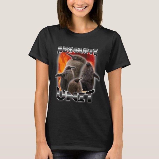 Camiseta Presente Engraçado Pinguim Pesto Unidade Absoluta  (Frente)