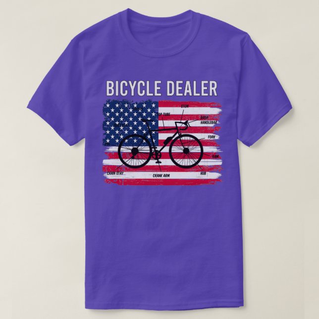 Camiseta Presente engraçado técnico de Bicicleta de Vendedo (Frente do Design)