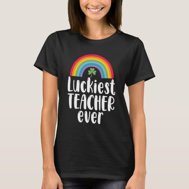 Camiseta Presente Escolar Dia de São Patrício Professora Ma (Frente)