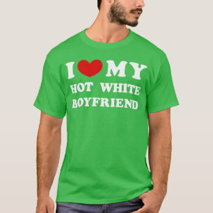 Camiseta Presente Eu Amo Meu Namorado Branco e Gato