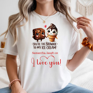 Camiseta Presente Eu Amo Você Comida Engraçada Dia dos Namo