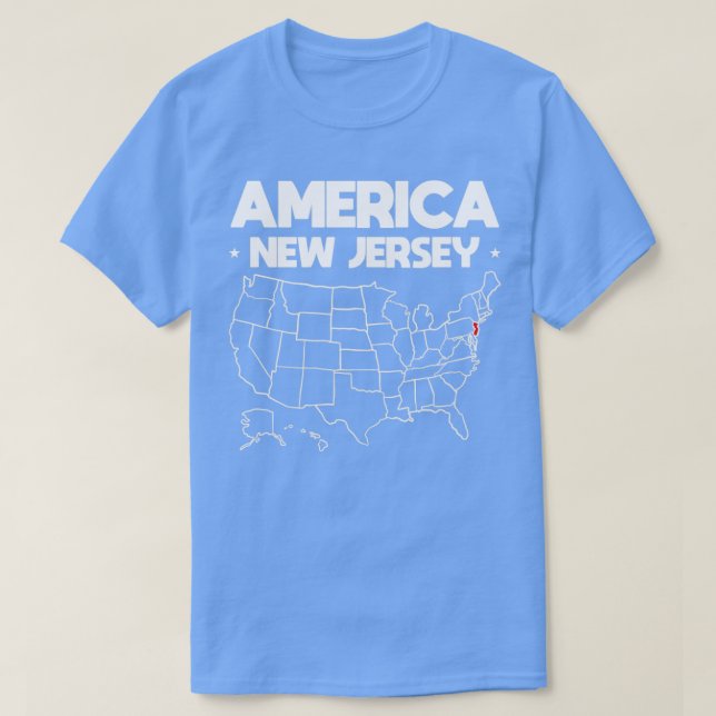 Camiseta Presente EUA New Jersey State (Frente do Design)