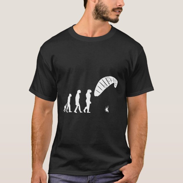 Camiseta Presente Evolução de Paramotores Parapente de Para (Frente)