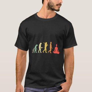 Camiseta Presente Evolução de Yoga Retro Para Yogis e Amant