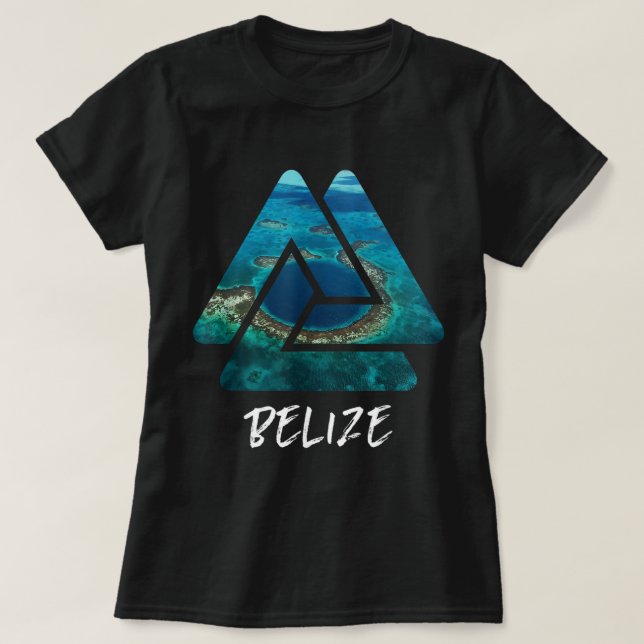 Camiseta Presente excelente do Buraco Azul Belize Viagem (Frente do Design)