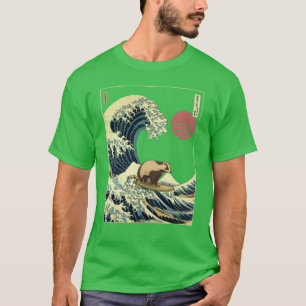 Camiseta Presente família onda de surf japonesa Kanagawa te