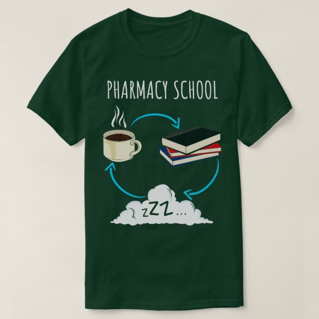 Camiseta Presente Farmacêutico Futuro Estudante da Faculdad (Frente do Design)