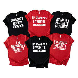 Camiseta Presente Favorito de Vovó Engraçada Família Fofa