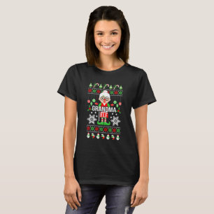 Camiseta Presente feio do duende da avó do Natal do brilho