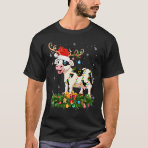 Camiseta Presente Férias Rena Chapéu Vaca Santa Natal