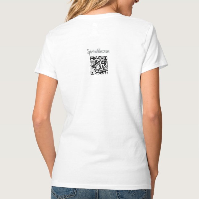 Camiseta Presente feroz, Camisa-T-Pescoço feminino, branco (Verso)