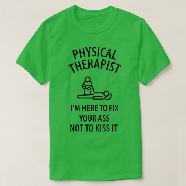 Camiseta presente fisioterapeuta de fisioterapia dizendo en (Frente do Design)