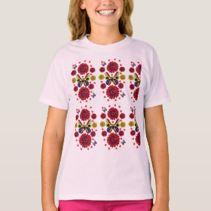 Camiseta Presente Floral de Borboleta da Primavera Personal