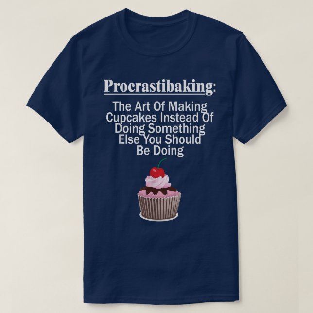 Camiseta Presente Funny Baking Procrastibaía Perfeito Prese (Frente do Design)