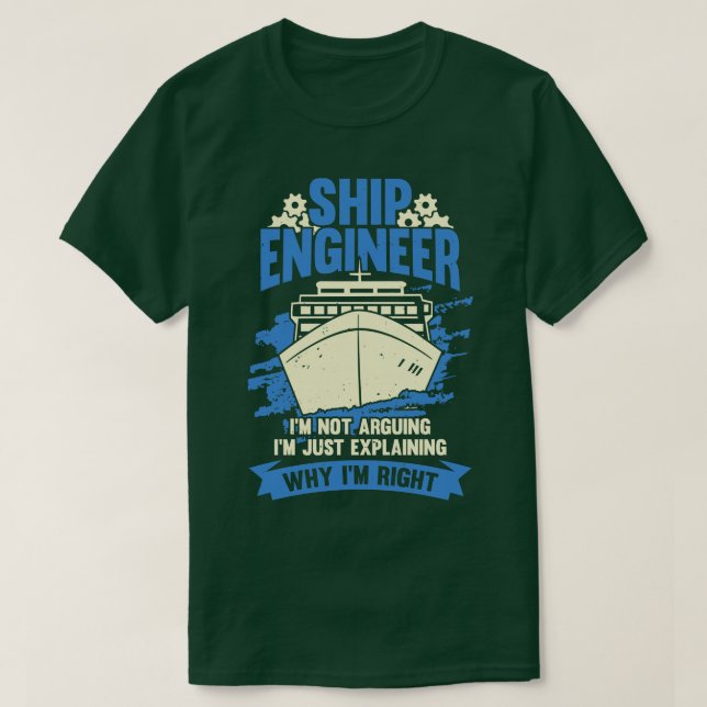 Camiseta Presente Funny Marine Engineering Engenheiro (Frente do Design)