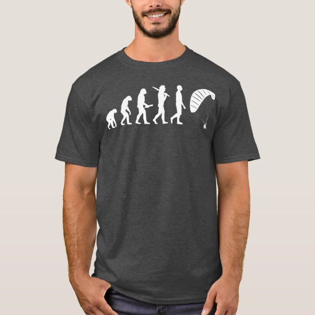 Camiseta Presente Funny Paragliding Evolution Para Parapent (Frente)