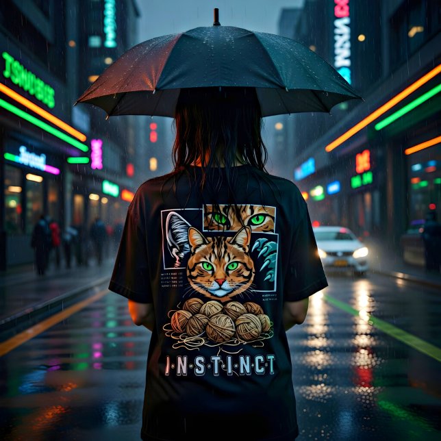 Camiseta Presente Gato Amante de Tricô de Fio (Criador carregado)