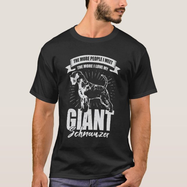 Camiseta Presente gigante do cão Schnauzer (Frente)