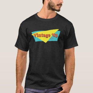 Camiseta Presente gráfico de aniversário do Vintage 83 Clas