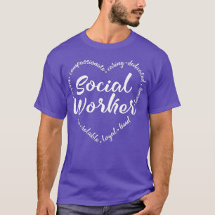 Camiseta Presente Gráfico de Trabalho Social Coração do Tra