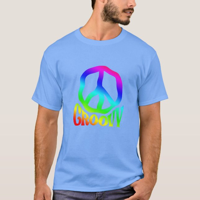 Camiseta Presente Groovy Hippie 60s 70s 80s (Frente)