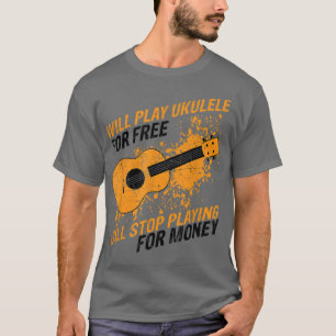 Camiseta Presente guitarrista de música ukulele para mu