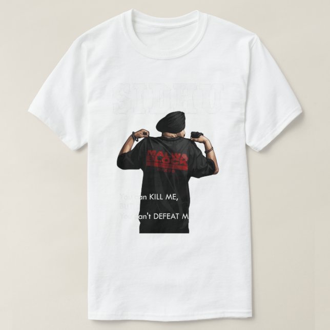 Camiseta Presente Ideia Sidhu Punjabi Cinema Moose Wala Don (Frente do Design)