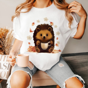 Camiseta Presente Incrível de Ouriço Bebendo Café