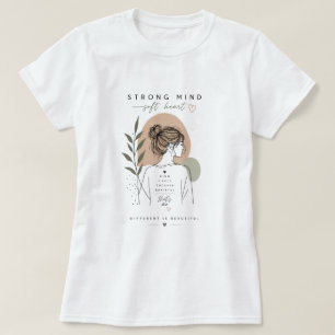 Camiseta Presente Inspirador para Mulheres de Mente Forte e