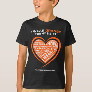 Camiseta Presente Irmã Roupa Orange Sclerose Múltipla A