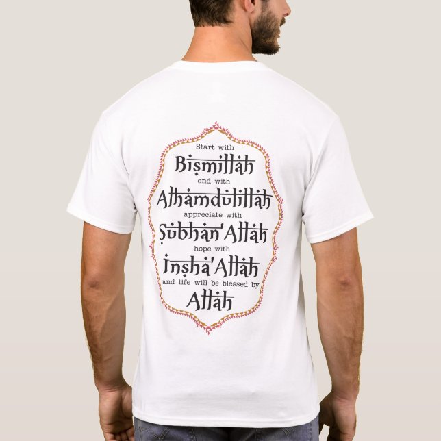 Camiseta Presente Islâmico Roupas Modestas Halal (Verso)