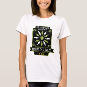 Camiseta Presente italiano de Impressão de Arte Sardine