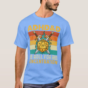 Camiseta Presente Jogos RPG de mesa TDAH Rolar para Concent