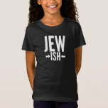 Camiseta Presente judeu engraçado para o Bar Mitzvah ou Han<br><div class="desc">Este presente judeu é engraçado para qualquer um que seja apenas um pouco judeu ou talvez meio judeu. Eles podem usar isso em Hanukkah ou Natal como uma piada engraçada enquanto todos os outros têm um suéter de Natal feio. Este engraçado presente judeu diz judeu isca com setas apontando para...</div>