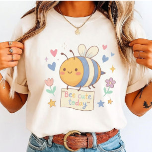 Camiseta Presente Kawaii Abelha Pastel fofa para Amantes de