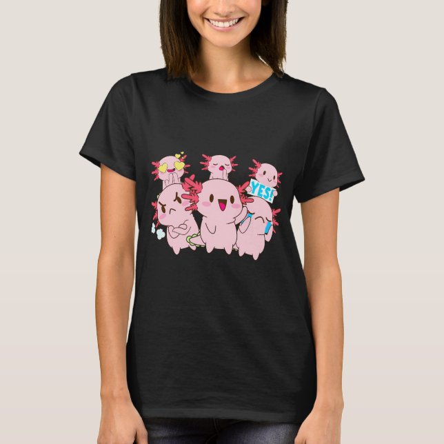 Camiseta Presente Kawaii Axolotl (Frente)
