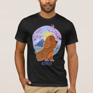 Camiseta Presente Kawaii Fofo Cachorro Dachshund Pet Cão